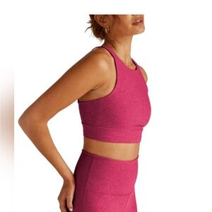 Beyond Yoga Pink Space Dye Sports Bra